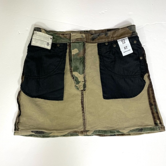 R13
Camouflage Denim Mini Skirt Made in Italy - Picture 9 of 13